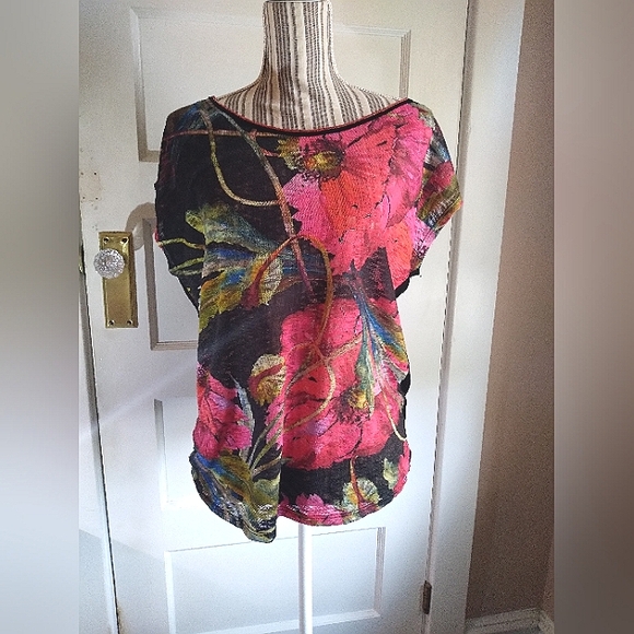 Edista floral cap sleeve top - l - Picture 2 of 5